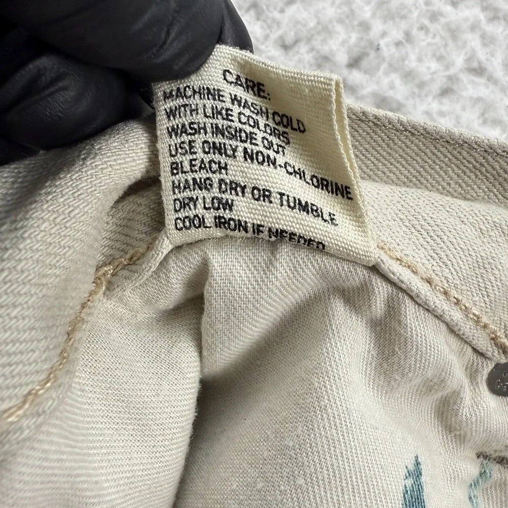 Polo Ralph Lauren Jeans Men Size 34x30‎ Beige Denim Slim Straight Casual Vintage